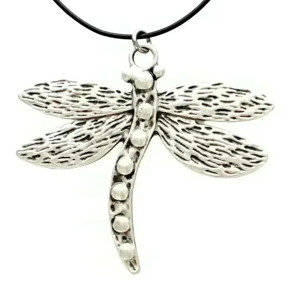 Dragonfly necklace for women dragonfly silver pendant charm - Picture 2 of 9